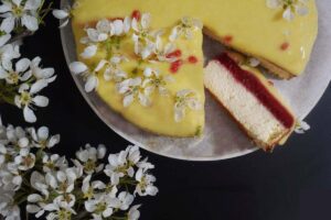 LCHF cheesecake z malinami