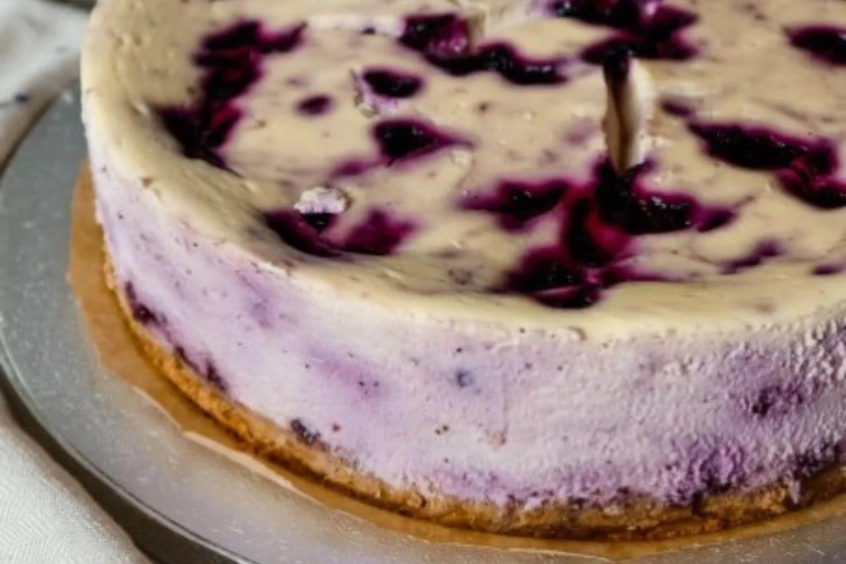 keto borovničev cheesecake