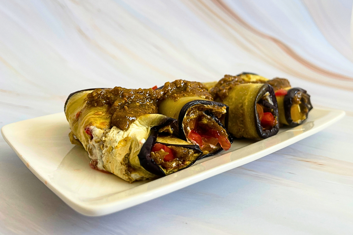 LCHF zavitki z jajčevci