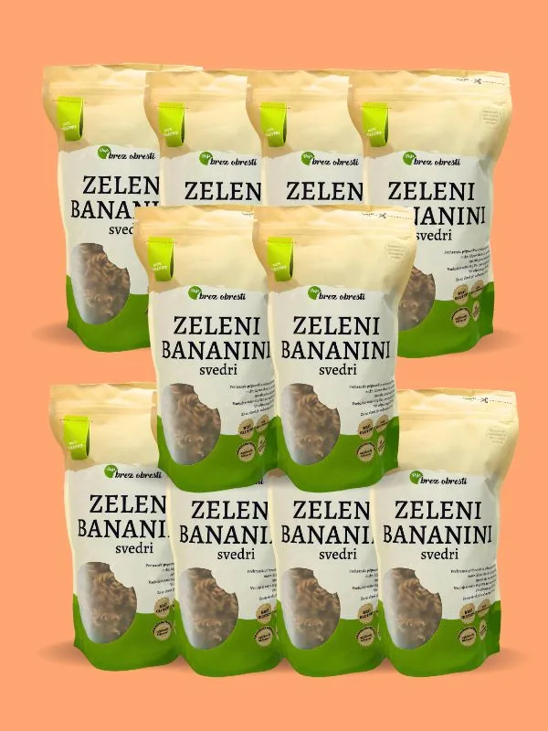 MEGA PAKET: 10x LCHF testenine iz zelene bananine moke