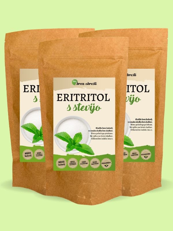 eritritol s stevijo 2+1 gratis