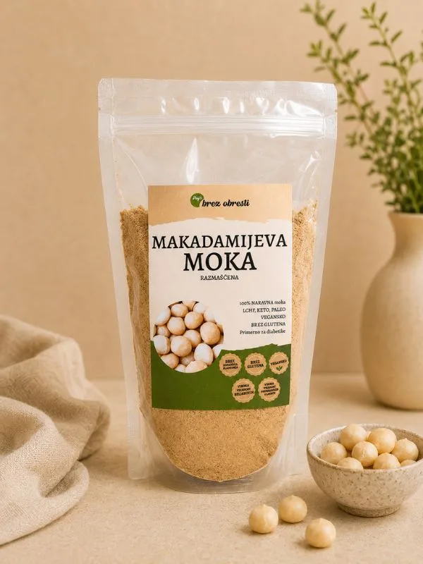 Makadamijeva razmaščena moka