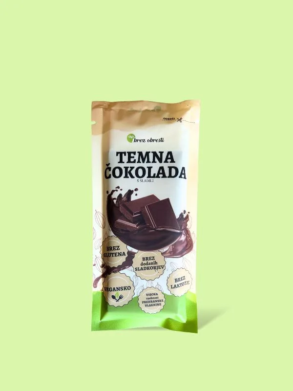 temna čokolada brez dodanega sladkorja