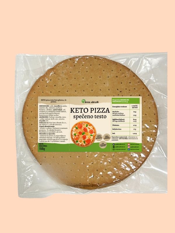 KETO PIZZA spečeno testo