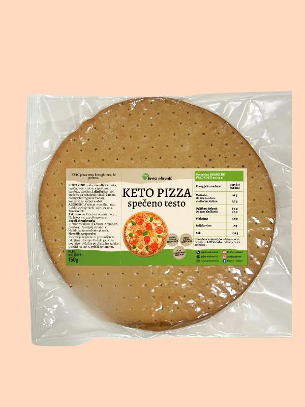 KETO PIZZA spečeno testo