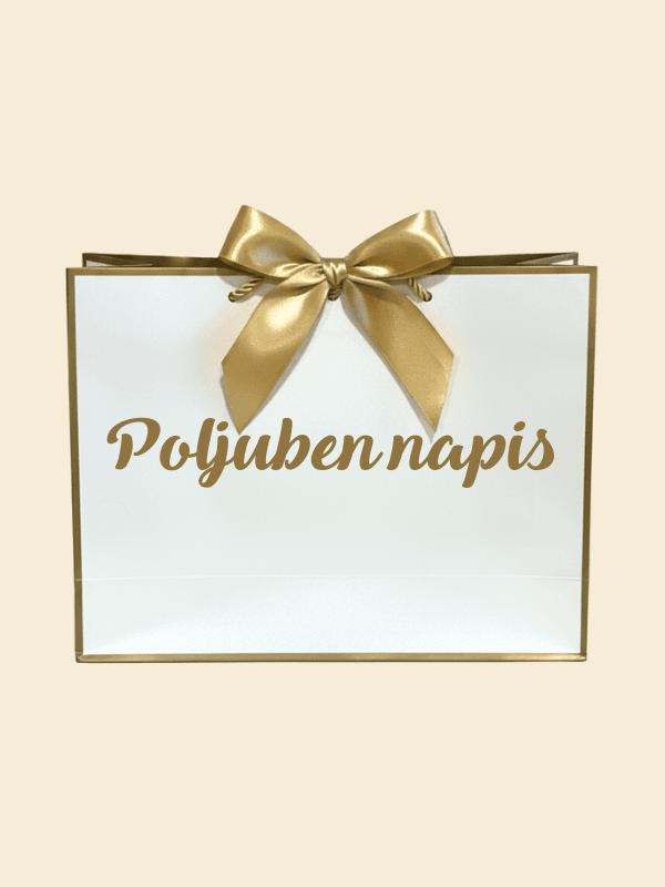 Premium darilna vrečka Poljuben napis