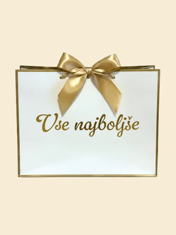 Premium darilna vrečka Vse najboljše