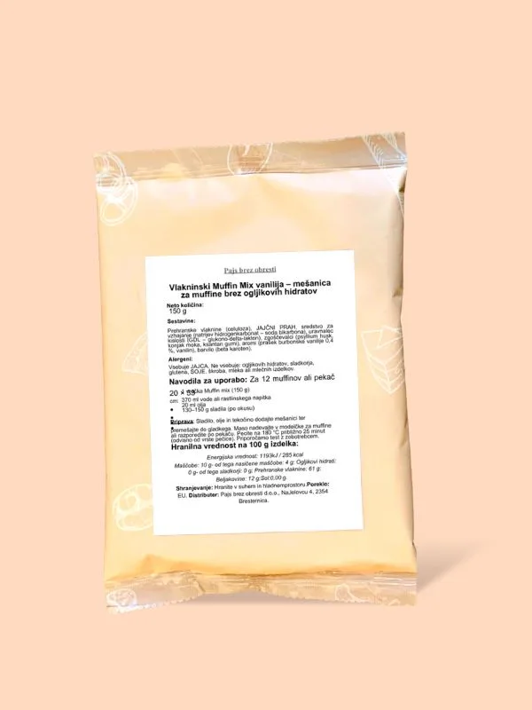Vlakninski Muffin Mix Vanilija