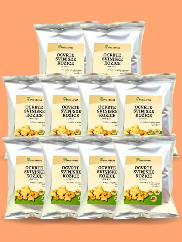 MEGA paket: Ocvrte svinjske kožice (SPUHCI) 10x