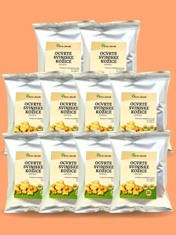 MEGA paket: Ocvrte svinjske kožice (SPUHCI) 10x